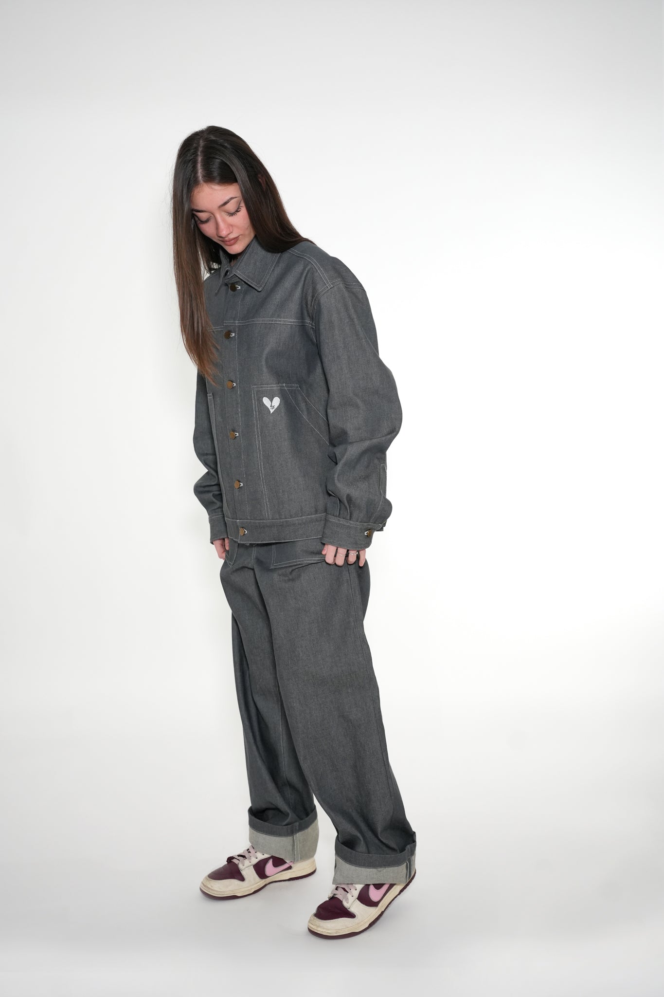 GREY DENIM LONEY JACKET